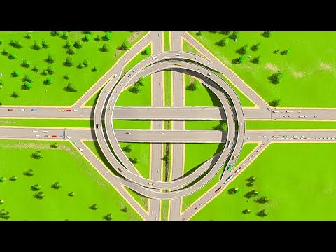 Which is THE BEST highway interchange layout? Cities Skylines!