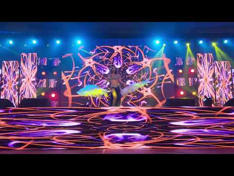 Bellydance with LED feathers fan