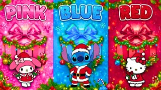 The BIGGEST Christmas Gift Box Challenge! 🎁 My Melody 🎀 Stitch 💙 or Hello Kitty ❤️ Which Team Win?😜