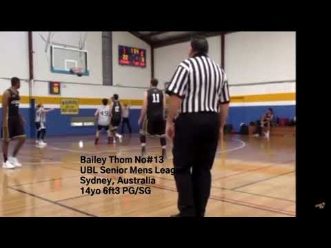 Bailey Thom 6ft3 PG 14yo - UBL Senior Men’s Division, Sydney Australia  2020