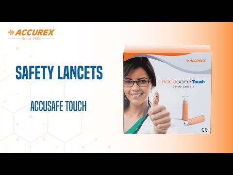 Plastic safety lancet - accusafe touch - accurex, for hospit...