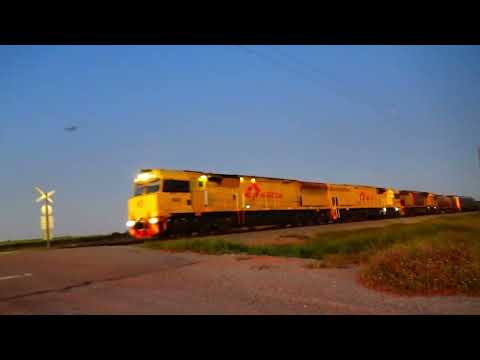 Deep in 'Mozzie' land, at WAEEL. 4UP1 Tronox loaded mineral sands is heading to KWINANA.