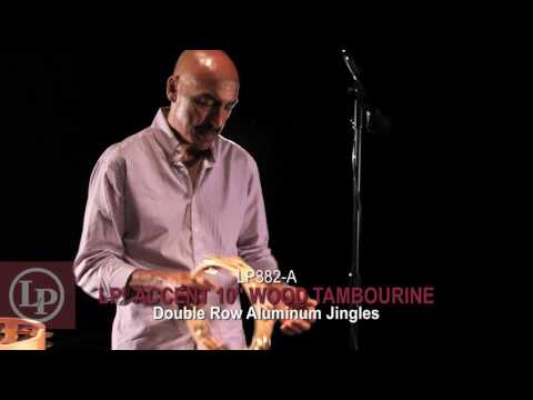 Latin Percussion LP382-A LP Accent 10" Double Row Wood Tambourine with Aluminum Jingles