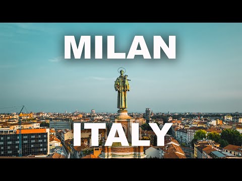 Italy, Milan. Basilica Santuario Sant'Antonio di Padova. Milano Porta Garibaldi 🇮🇹 Drone Video