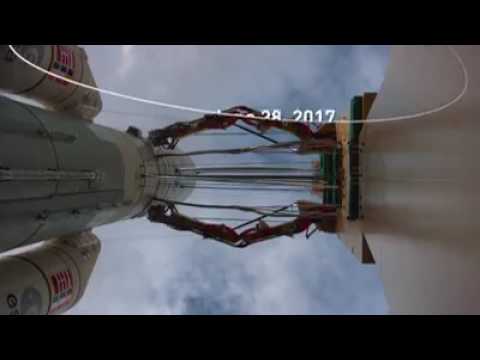 Spectacular slow motion launch of #Ariane-5 carrying #GSAT-17