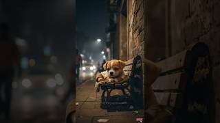 Poor puppy is sleeping outside in cold🥺💔#thepuppysquest #cute #puppy