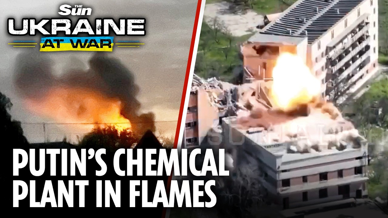 Ukraine Strikes 1,000km Inside Russia Torching Putin’s Vital Petchem Plant That Produces Explosives