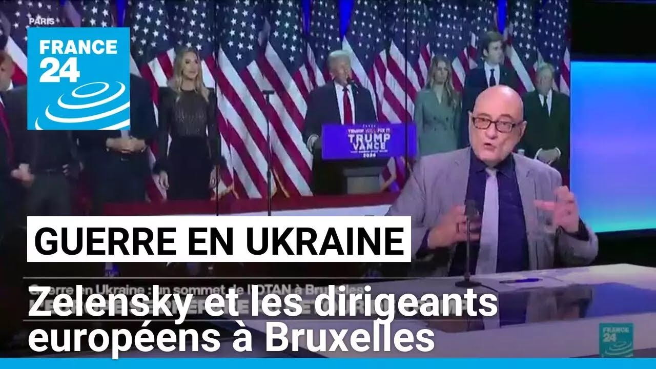 Zelensky et les dirigeants européens à Bruxelles avant le retour de Trump • FRANCE 24