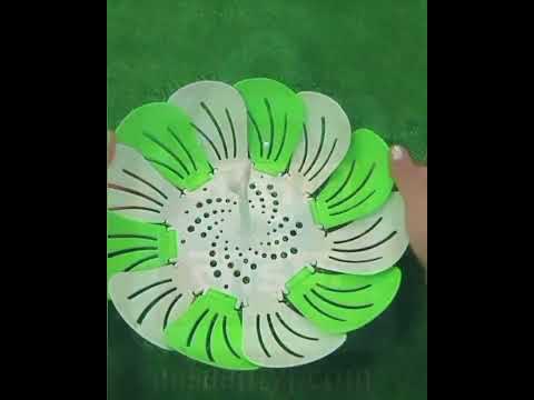 Lotus shape foldable fruit & vegetable basket tray,color may...