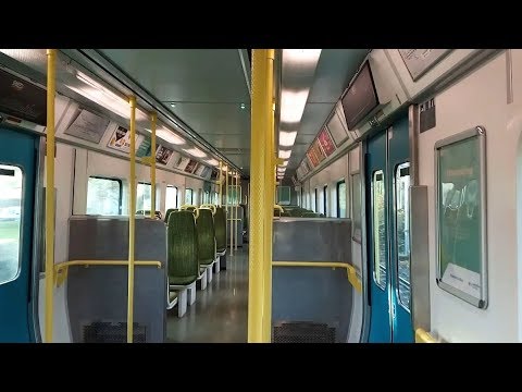 On Board an Irish Rail 8520 Class Dart Train - Shankill Station, Dublin