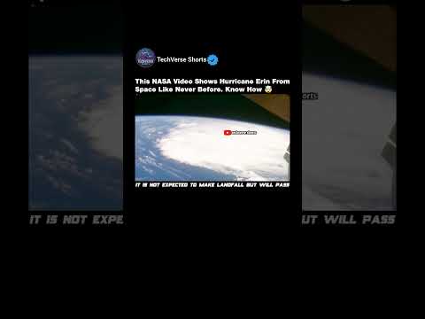 Hurricane Erin Seen From Space 🌍 | ISS View#shorts#robotics