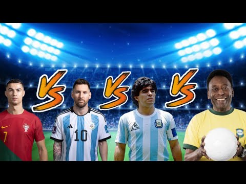 Ronaldo 🆚 Messi 🆚 Maradona 🆚 pele (2024) 💪🔥