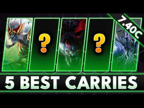 TOP 5 BROKEN CARRIES For Every MMR - Best META Pos. 1 Heroes - Dota 2 7.40c Guide