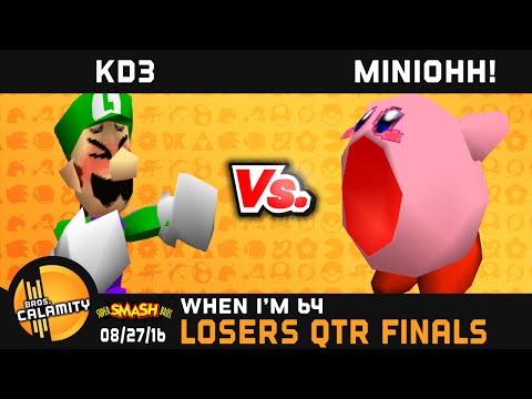 WI64 | KD3 (Luigi, Jigglypuff) vs TL|BC Miniohh! (Kirby) - Losers Qtr Finals - SSB64 Singles