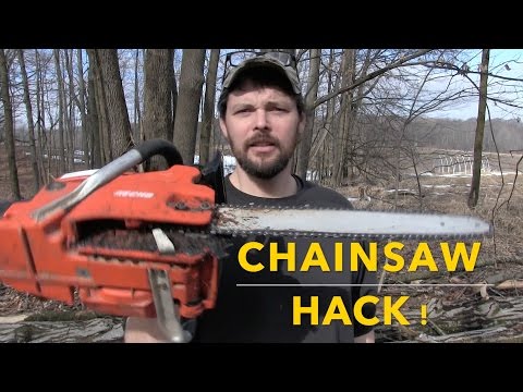 CHAINSAW HACK! fixing a saw that cuts crooked!