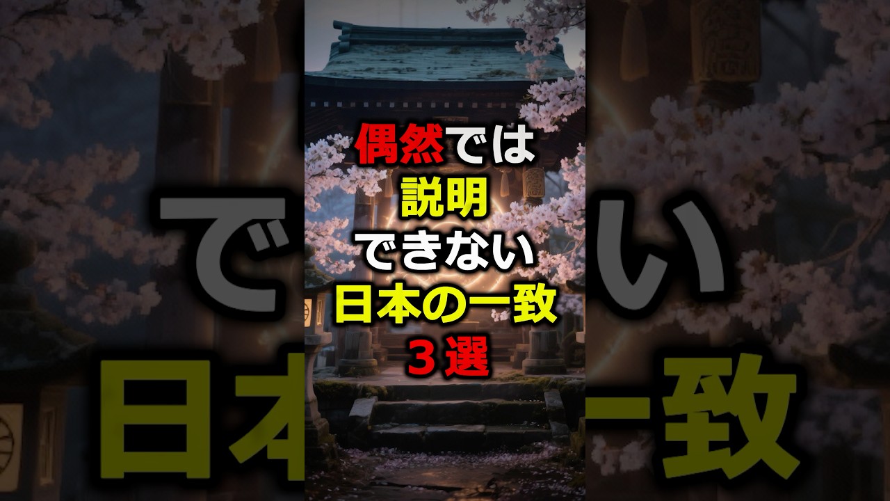 【不可解】あまりに不自然な日本の一致3選