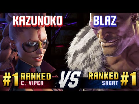 SF6 ▰ KAZUNOKO (#1 Ranked C.Viper) vs BLAZ (#1 Ranked Sagat) ▰ High Level Gameplay