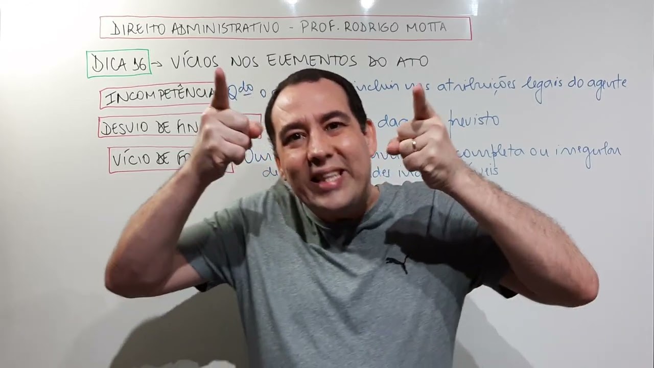 Vícios nos elementos do ato - Direito Administrativo - Prof. Rodrigo Motta
