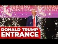 TRUMP Makes VIBRANT ENTRANCE To GOD BLESS THE USA At CHARLIE KIRK MEMORIAL