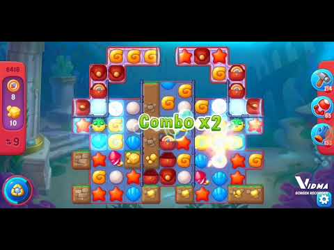 Fishdom. 8416 hard level no boosters and diamonds. 19 moves