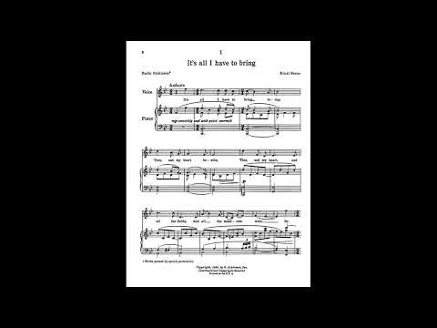 It's All I Have to Bring   piano accompaniment