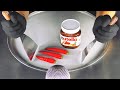 Nutella Chili Ice Cream Rolls Extra HOT Spicy Fast And ASMR With Tapping And Scratching 남자