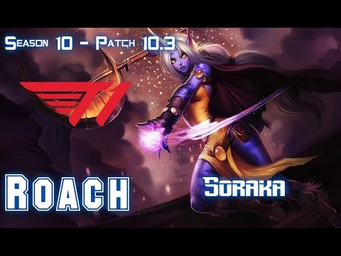 T1 Roach SORAKA vs LUCIAN Top - Patch10.3 KR Ranked