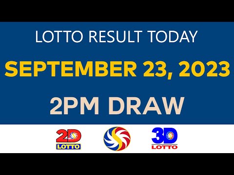 Lotto Result Today SEPTEMBER 23 2023 2pm Ez2 Swertres 2D 3D 6D 6/42 6/55 PCSO