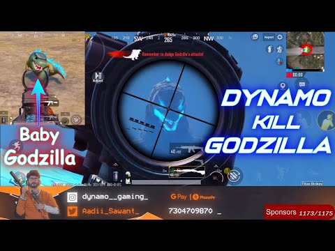 Dynamo tries to killing Godzilla in pubg mobile live stream - epic highlight