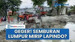 Warga Geger Muncul Semburan Lumpur di Jalur Pantura Indramayu Takut Mirip Lapindo, Kapolsek Bersuara