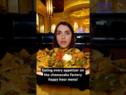 Eating every appetizer on the Cheesecake Factory happy hour menu! #Foodie #CheesecakeFactory #Shorts