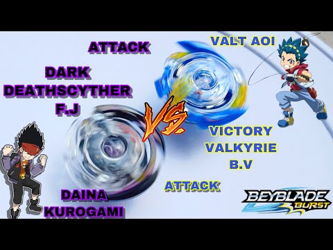 AGGRESSIVE: Victory Valkyrie B.V VS Dark Deathscyther F.J | Valt Vs Daina | ANIME BURST |