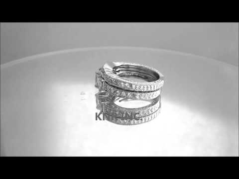 14K WHITE GOLD PRINCESS CUT DIAMOND ENGAGEMENT RING AND BAND ANTIQUE STYL 1.80CT - KNR INC - 39