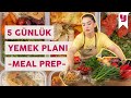 Tek Seferde Hallet, 5 Gün Rahat Et! Hafta İçine 5 Günlük Yemek Planı 🗓️ (Türkçe Meal Prep)