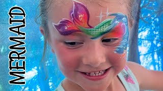 Face Painting: MERMAID tutorial- easy and fast