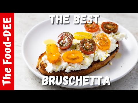How to Make Italian Bruschetta - With Ricotta And Feta Cheese