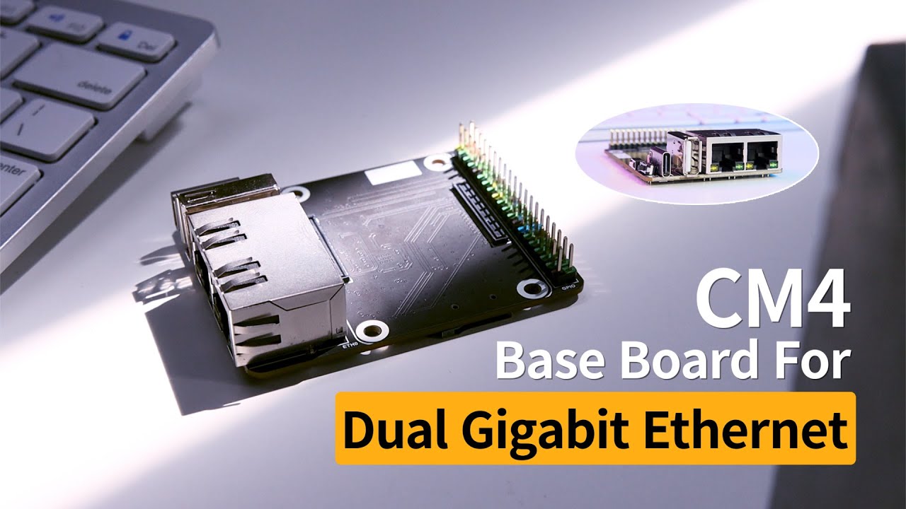 Waveshare Mini Dual Gigabit Ethernet Base Board Designed For Raspberry Pi Compute Module 4