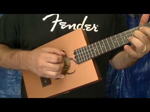 BIO HAZARD Cigar Box Concert Ukulele 2017 Copper/Orange image 5