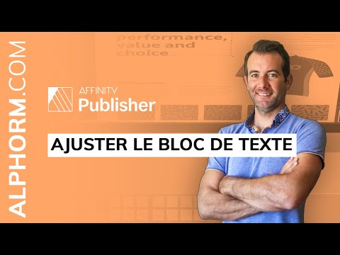Comment ajuster le bloc de texte sous AFFINITY Publisher Vidéo Tuto