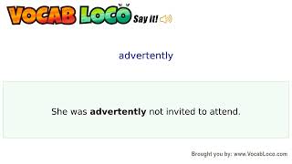 Video thumbnail for advertently