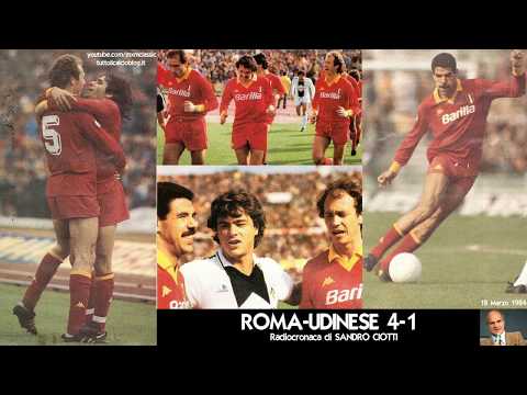 Roma-Udinese 4-1 (18/3/1984) Radiocronaca di Sandro Ciotti (Tutto il calcio minuto per minuto)