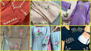 Trouser embroidery designs / sleeve embroidery / hand embroidered suit #embroidered #embroidery #diy