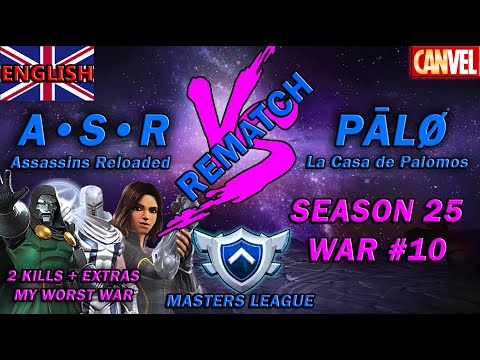 AW: A•S•R vs. PĀLØ | S25W10 | 2 Kills, Extras | MY WORST WAR, FIRST KO - Marvel Contest of Champions
