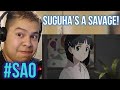 SUGUHA'S A SAVAGE! Reacting To- SAO Abridged: Episode 12 (Re-Upload)