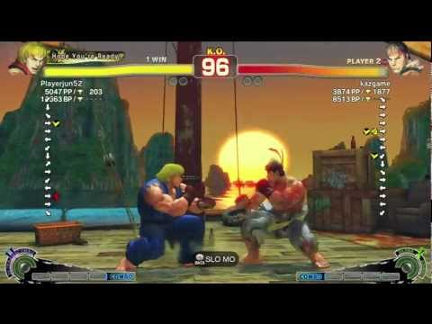 Playerjun52 (Ken) vs kazgame (Ryu) AE2012 Endless Match *720p HD*