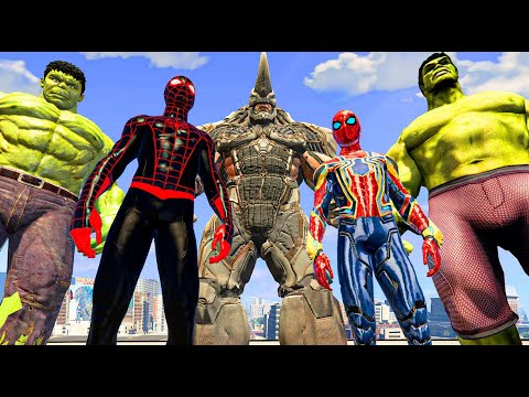 Hulk Vs Spiderman Vs Rhino | MEGA SMASH - What If