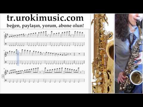 Saksafon dersleri (alto) Ariana Grande - Break Free Notalar Eğitim Bölüm#1 um-723