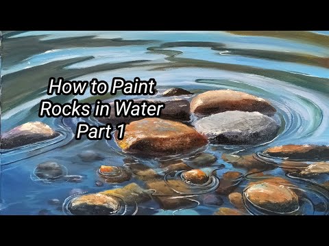 How To Paint Rocks Under Water Part 1.   Oil Painting