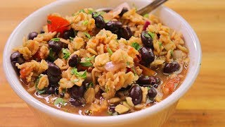 Spicy Savory Oats and Beans Recipe