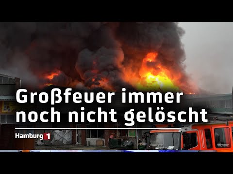 Rothenburgsort: Feuer brennt immer noch